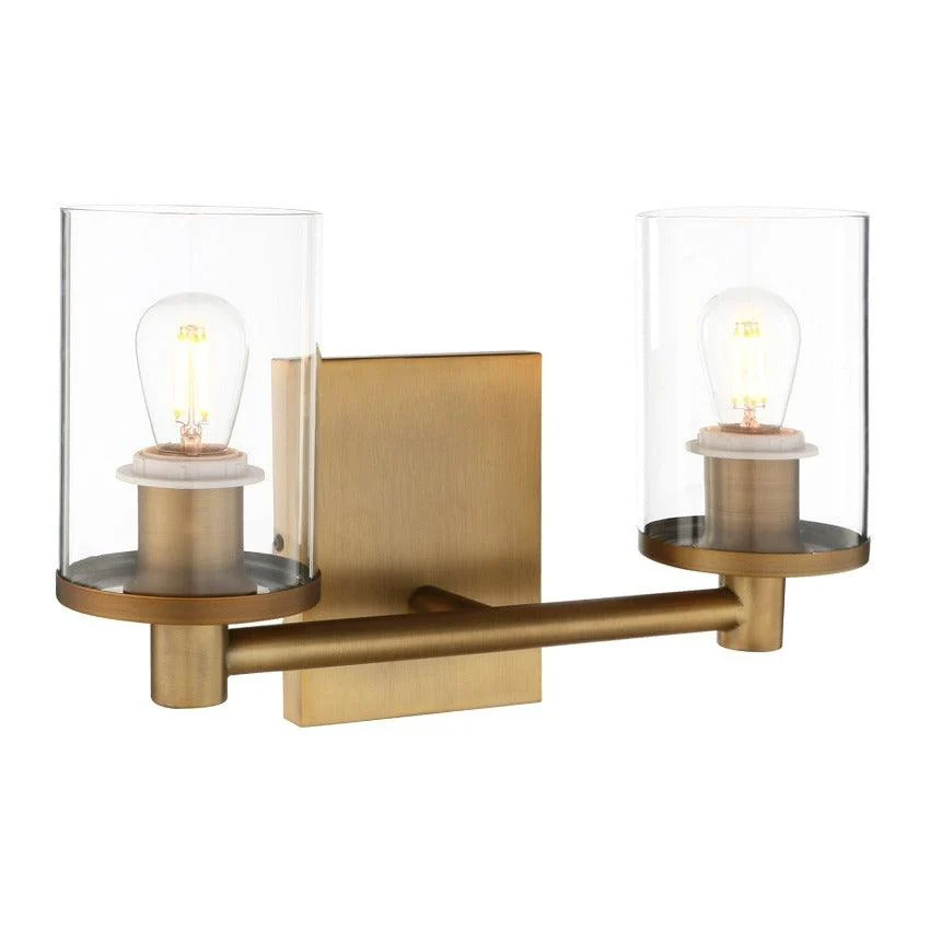 Homeko - Vintage Industrial Two-Bulb Wall Sconce -
