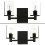 Homeko Vintage Industrial Two Bulb Wall Sconce