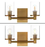 Homeko Vintage Industrial Two Bulb Wall Sconce
