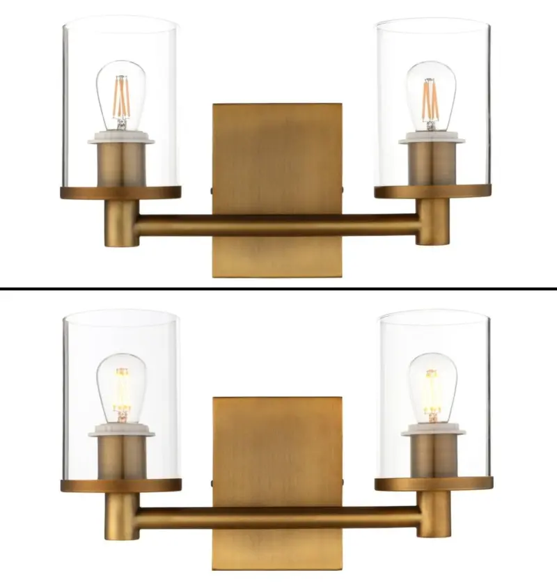 Homeko Vintage Industrial Two Bulb Wall Sconce