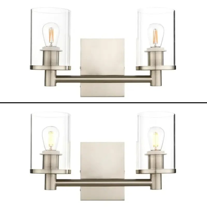 Homeko Vintage Industrial Two Bulb Wall Sconce