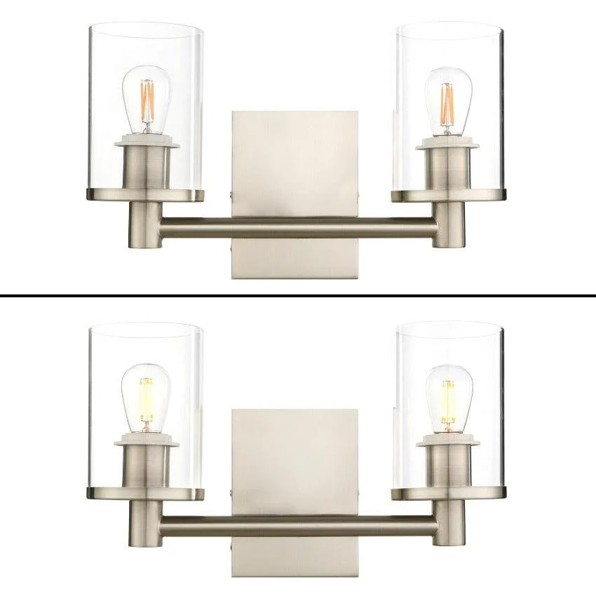 Homeko - Vintage Industrial Two-Bulb Wall Sconce -