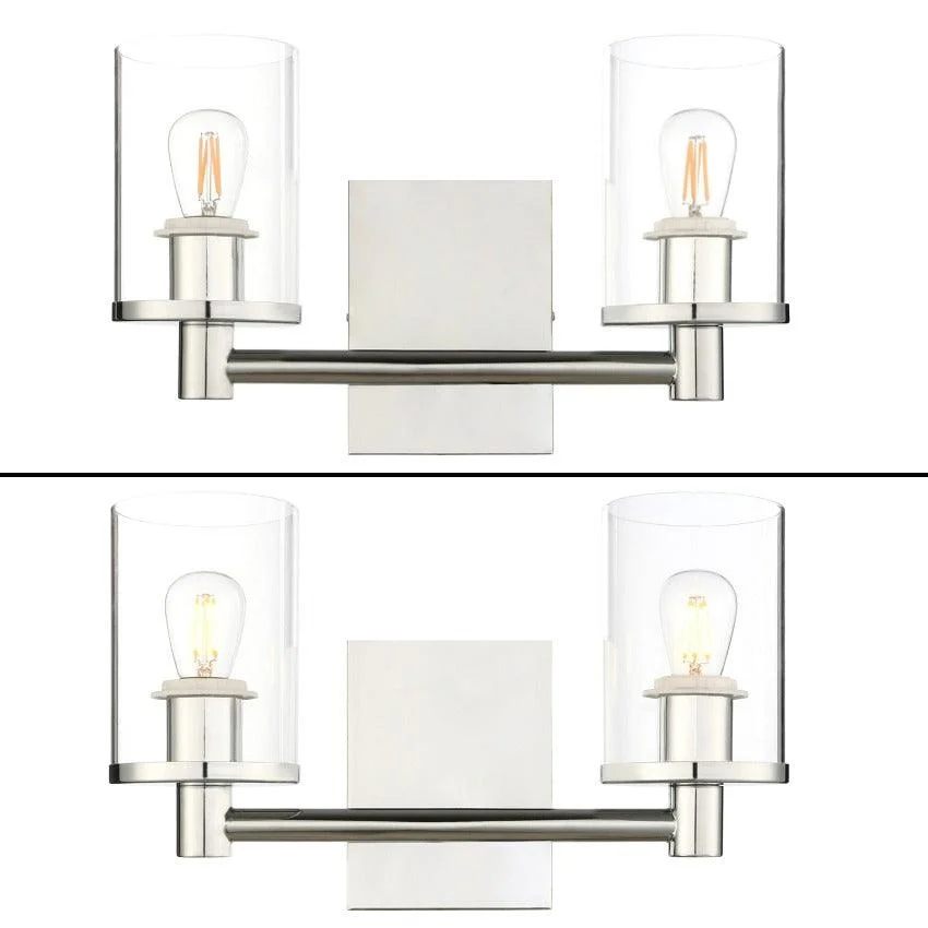 Homeko - Vintage Industrial Two-Bulb Wall Sconce -