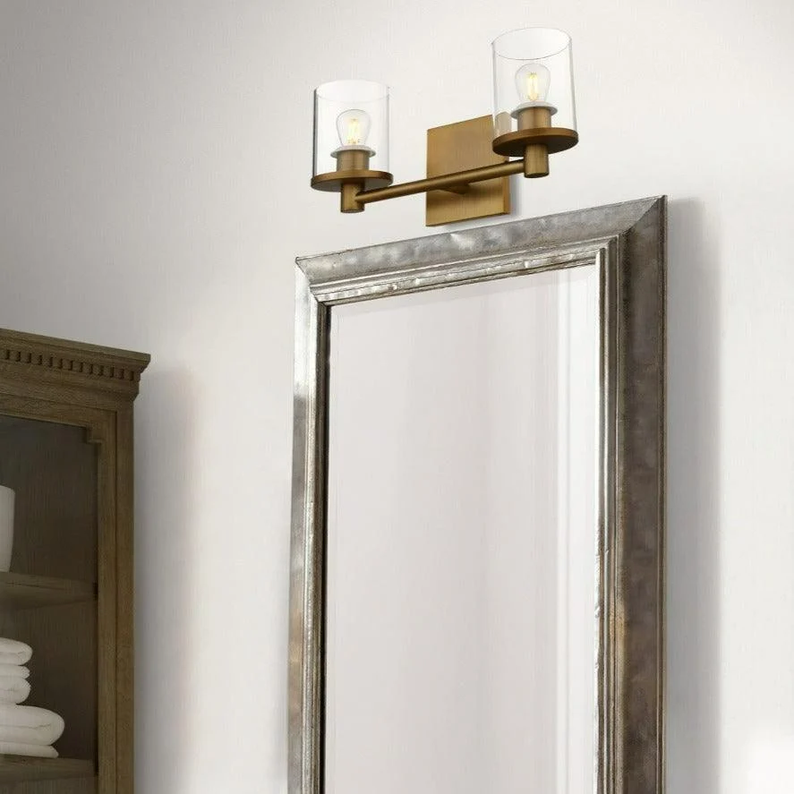 Homeko - Vintage Industrial Two-Bulb Wall Sconce -