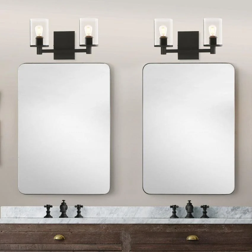 Homeko - Vintage Industrial Two-Bulb Wall Sconce -