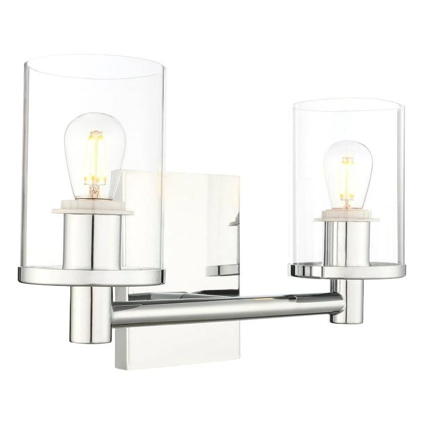 Homeko - Vintage Industrial Two-Bulb Wall Sconce -