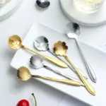 Homeko 8 piece Stainless Steel Flower Teaspoon Set