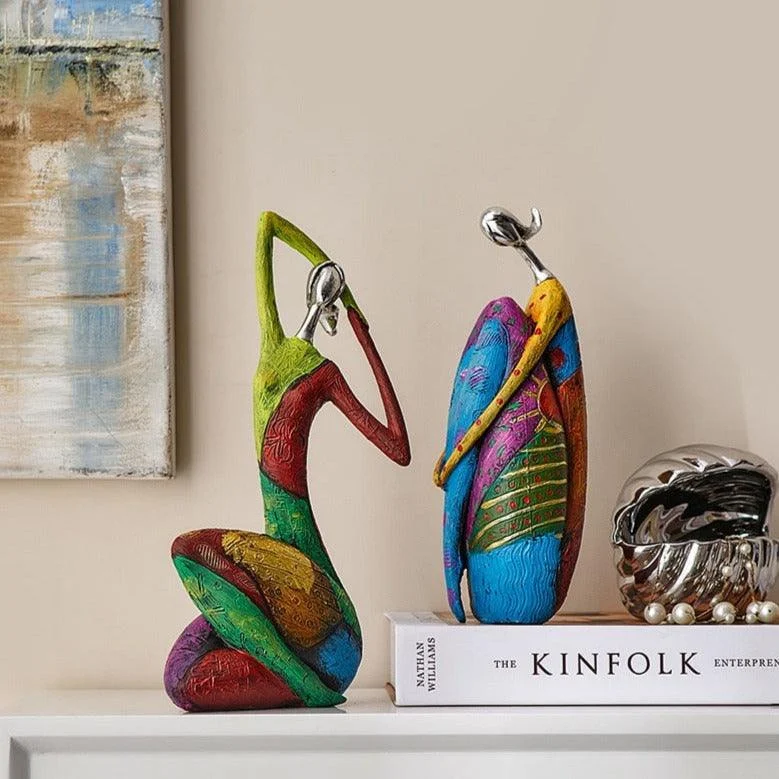Homeko Abstract Colorful Women Sculptures -
