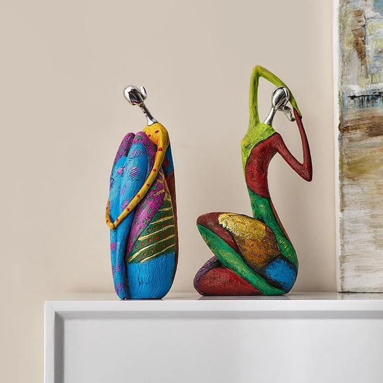 Homeko Abstract Colorful Women Sculptures -