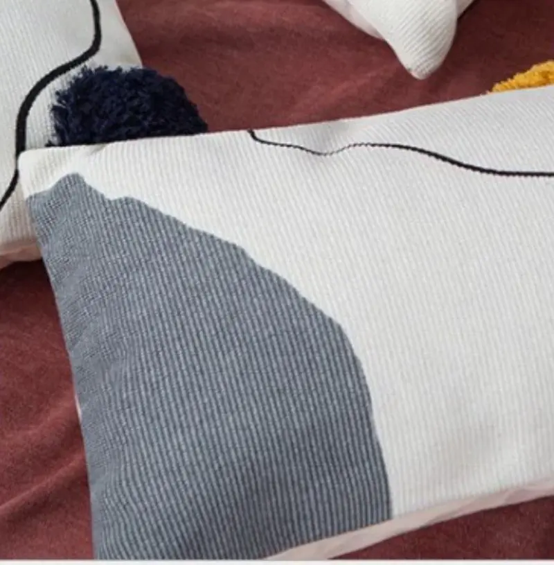 Homeko Abstract Embroidered Pillow Cover