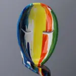 Homeko Abstract Painted Face Sculptures
