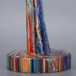 Homeko Abstract Painted Face Sculptures
