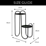 Homeko Abstract Planter Pots Tiered Stand