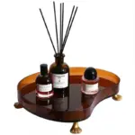 Homeko Abstract Round Acrylic Elevated Serving Tray