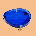 Homeko Abstract Round Acrylic Elevated Serving Tray