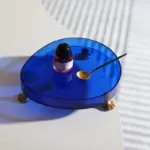 Homeko Abstract Round Acrylic Elevated Serving Tray