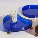 Homeko Abstract Round Acrylic Elevated Serving Tray