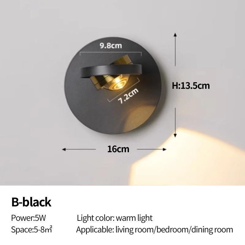 Homeko Acrylic LED Simple Rotatable Wall Lamp -