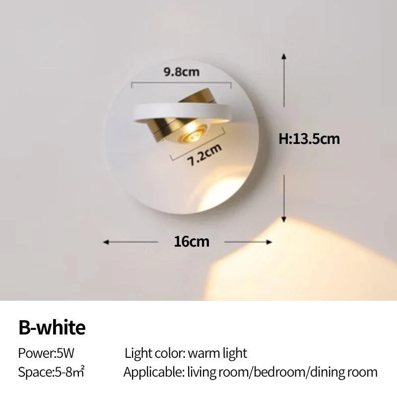 Homeko Acrylic LED Simple Rotatable Wall Lamp -