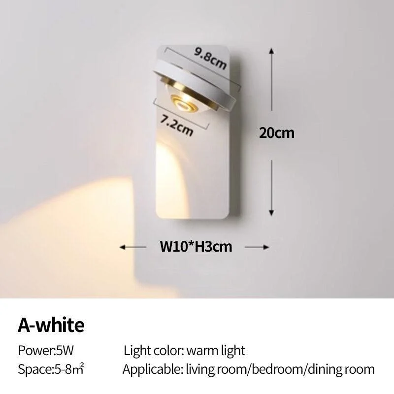 Homeko Acrylic LED Simple Rotatable Wall Lamp -