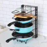 Homeko Adjustable Kitchen Pan Rack Pot Lid Holder