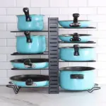 Homeko Adjustable Kitchen Pan Rack Pot Lid Holder