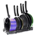 Homeko Adjustable Kitchen Pan Rack Pot Lid Holder