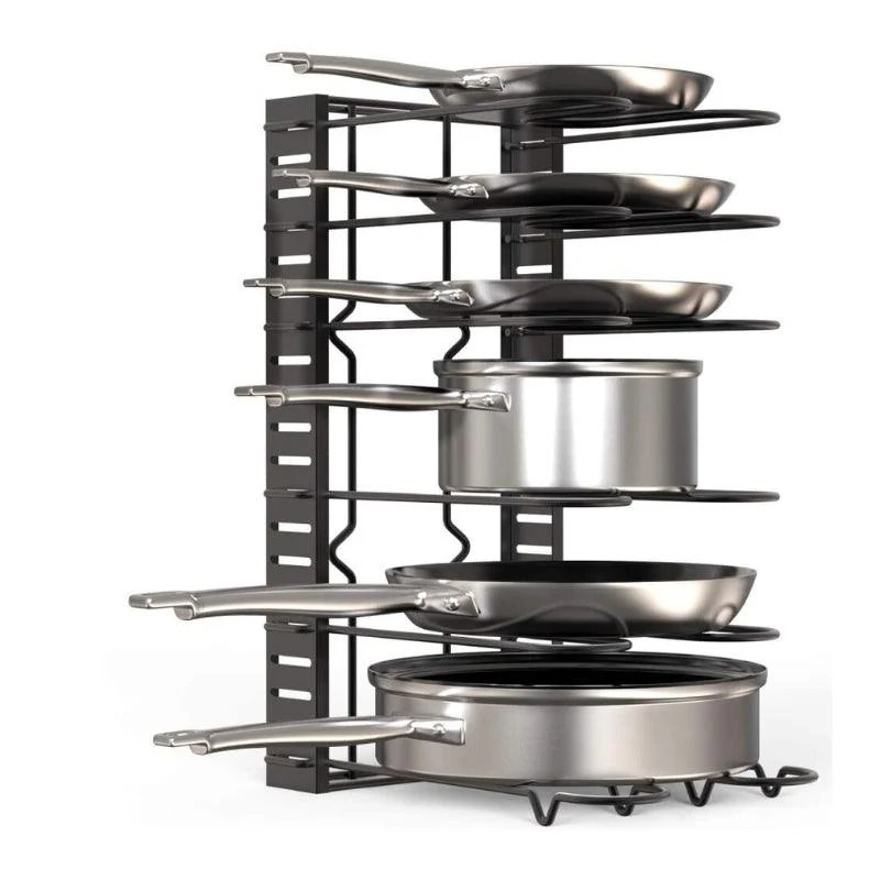 Homeko Adjustable Kitchen Pan Rack & Pot Lid Holder -