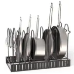 Homeko Adjustable Kitchen Pan Rack Pot Lid Holder