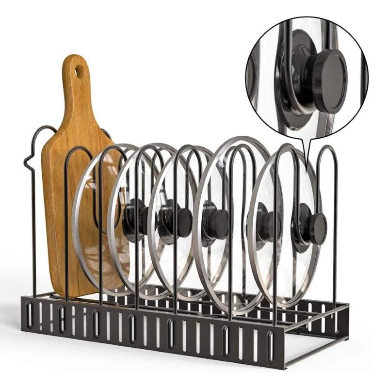 Homeko Adjustable Kitchen Pan Rack & Pot Lid Holder -