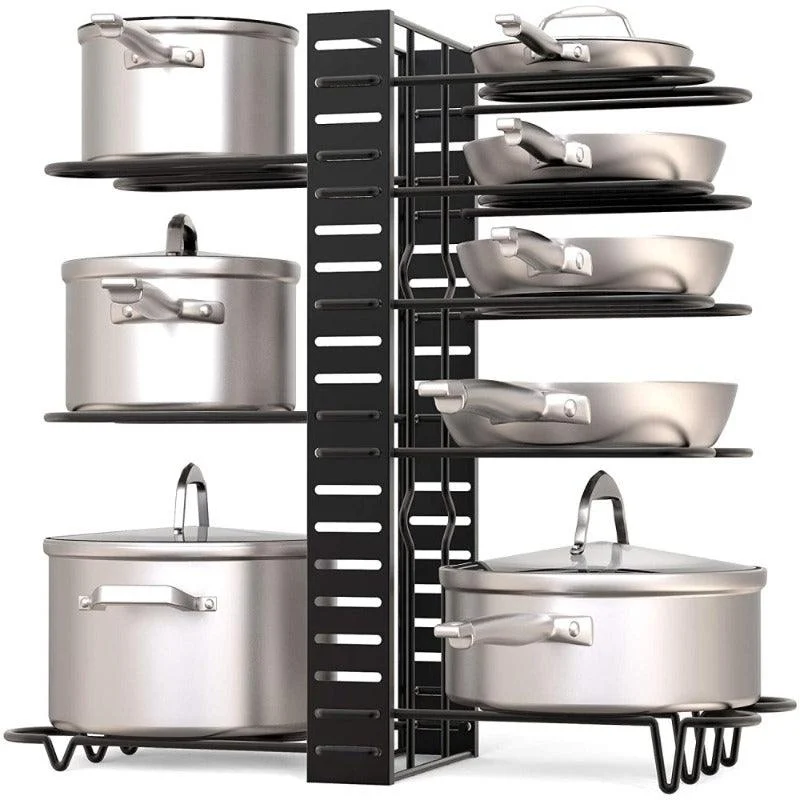 Homeko Adjustable Kitchen Pan Rack & Pot Lid Holder -