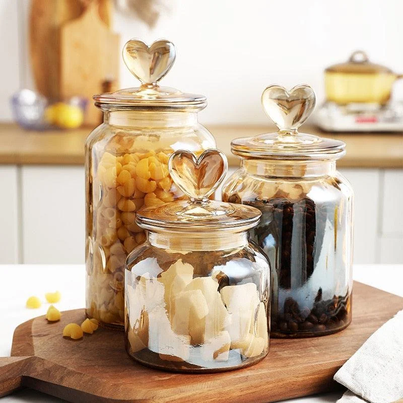 Homeko Airtight Glass Storage Container Jars -