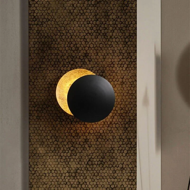 Homeko Aisle Round Moon Eclipse Wall Lamp -