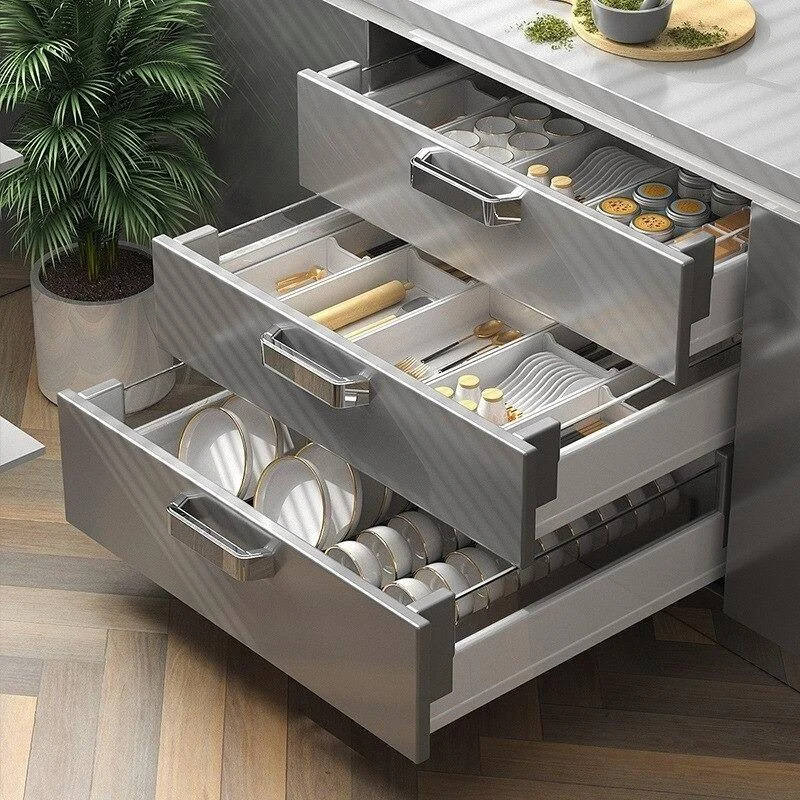 Homeko Aluminium Kitchen Cutlery Drawer Organizer Trays -