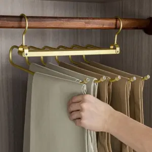 Homeko Aluminum Space Saving Pant Hangers