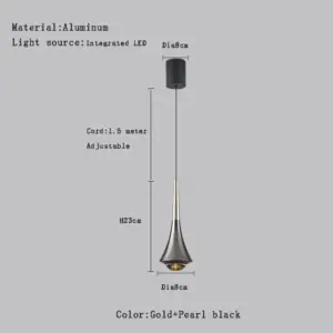 Homeko Aluminum Water Drop Pendant Lamp