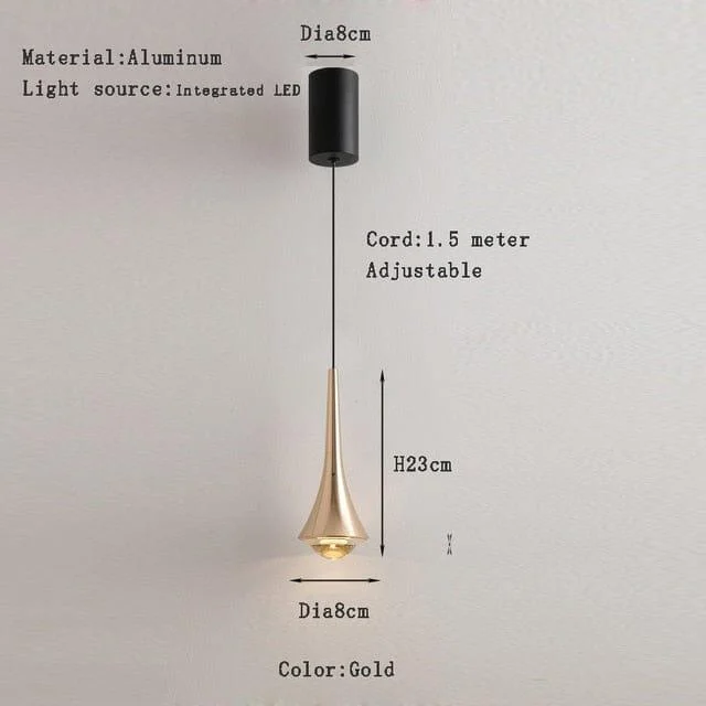 Homeko Aluminum Water Drop Pendant Lamp -