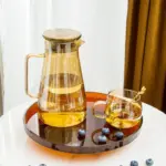 Homeko Amber Round Rectangular Acrylic Tray Organizers