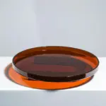 Homeko Amber Round Rectangular Acrylic Tray Organizers
