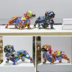 Homeko American Bully Graffiti Painted Statue