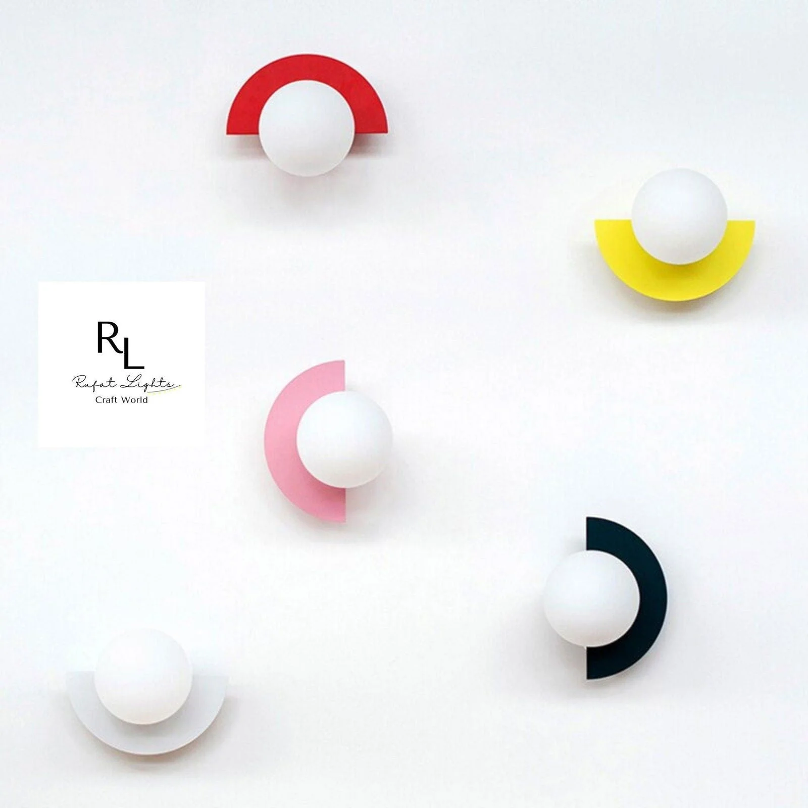 Homeko Arc Colorful Nordic Wall Lamp Sconce Light Fixtures - 