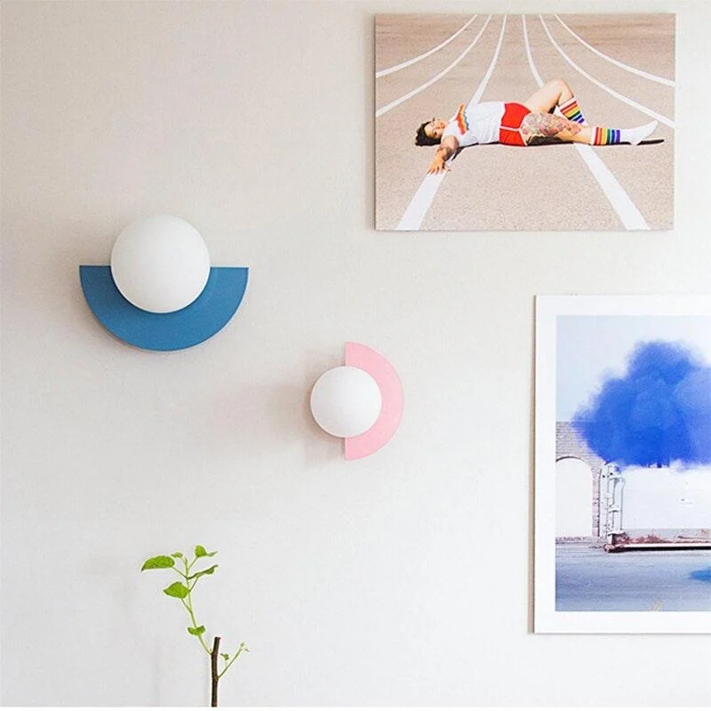 Homeko Arc Colorful Nordic Wall Lamp Sconce Light Fixtures -