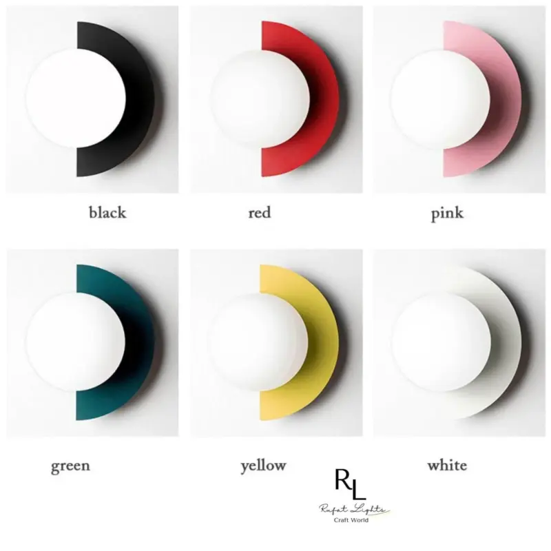 Homeko Arc Colorful Nordic Wall Lamp Sconce Light Fixtures