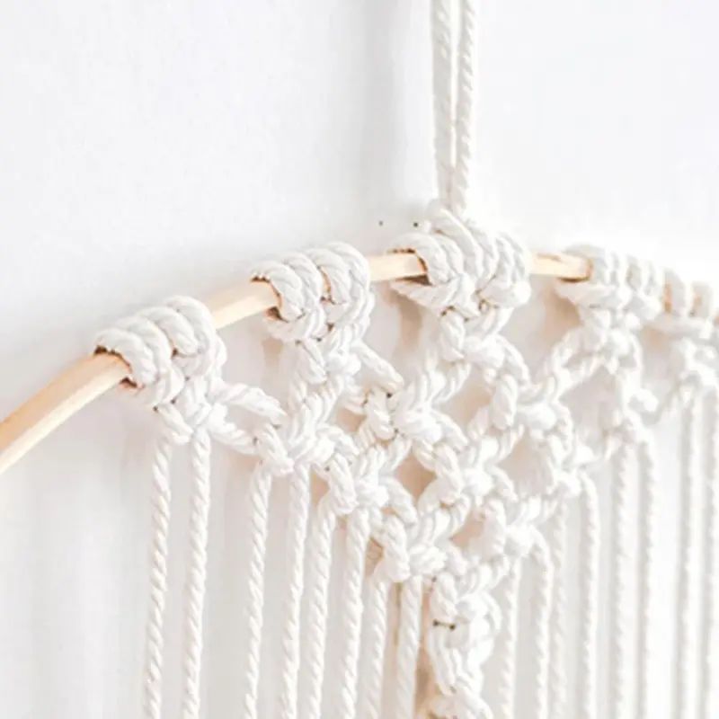 Homeko Art Boho Macrame Feathered Tapestry Homeko Handing