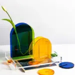 Homeko Art Clear Rectangular Acrylic Trays