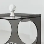 Homeko Ash Gray Acrylic Side Table