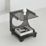 Homeko Ash Gray Acrylic Side Table