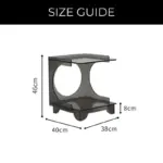 Homeko Ash Gray Acrylic Side Table