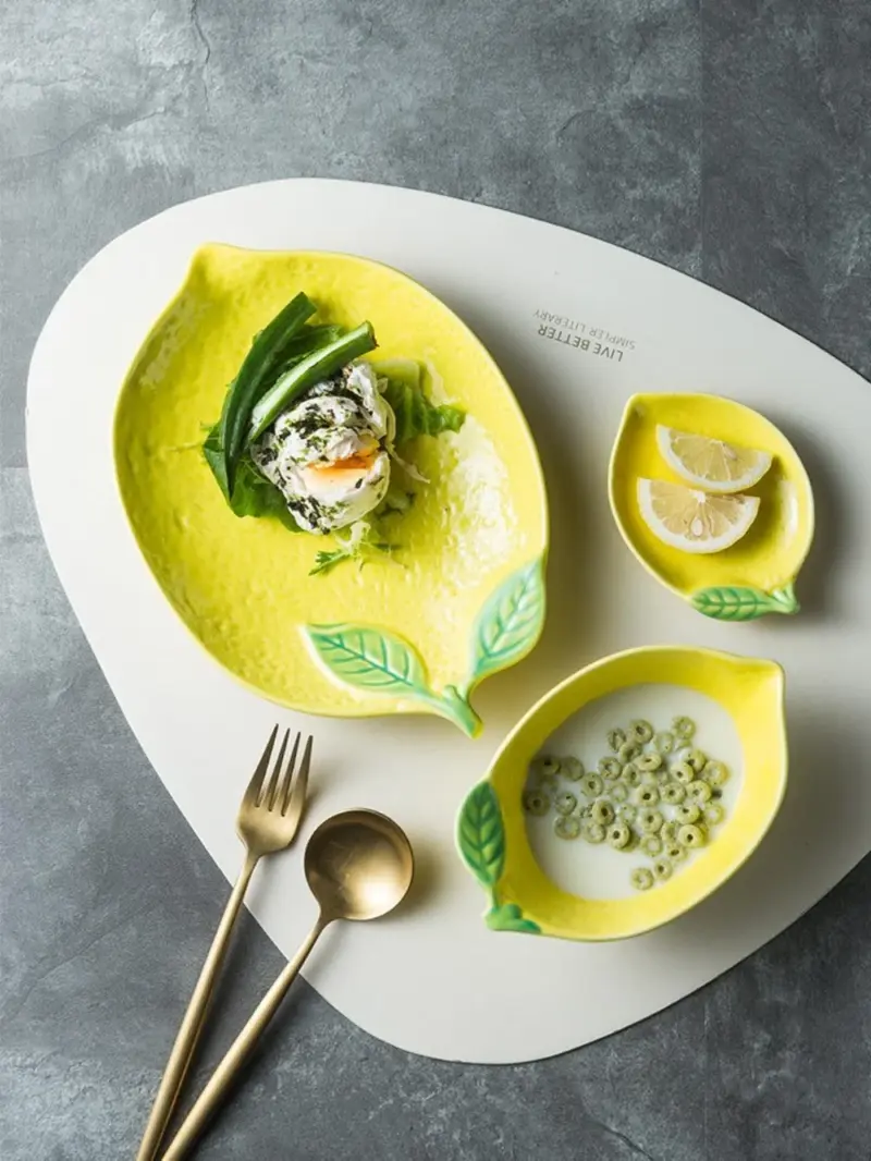 Homeko Assiettes Lemon Ceramic Plate Collection