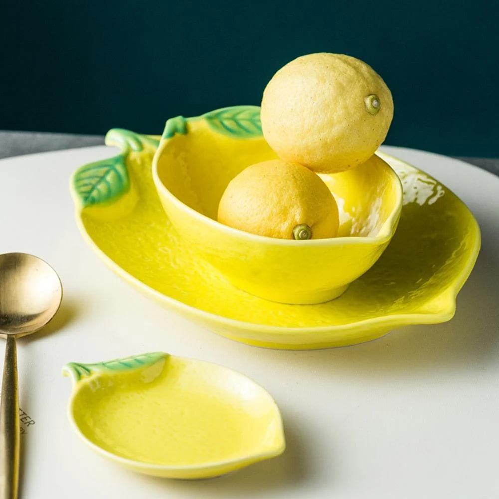 Homeko Assiettes Lemon Ceramic Plate Collection -